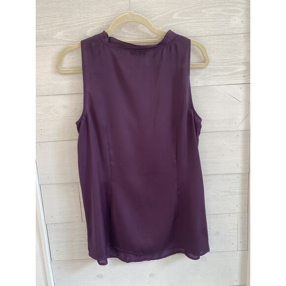 Loft Blouse Womens Size Medium NEW WITH TAGS Purple Office Career Flowy Tank Top - Picture 3 of 7